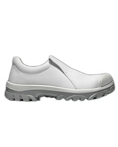 Witte lage Emma instapschoen Vera met antislip en SRC.